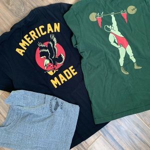 USA Made J. Crew Tee Lot Oxford Pennant